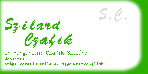 szilard czafik business card
