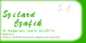 szilard czafik business card